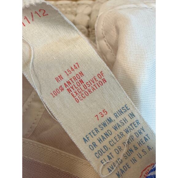 Vintage 60s Swimsuit Red White Size 6 Union Made USA - Picture 3 of 9